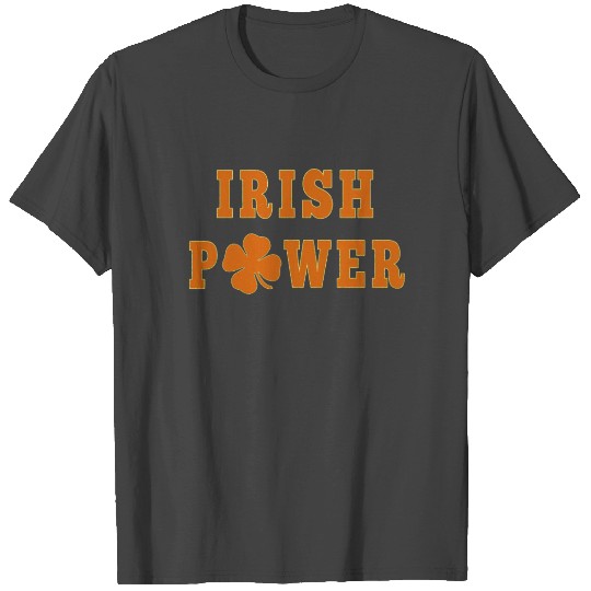 Irish Power St. Patricks Day T Shirts with Shamrock