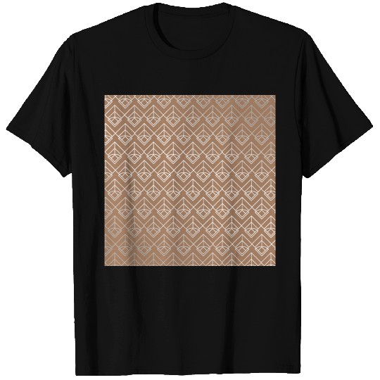 Modern Geometric Diamond Arrow Pattern in Cinnamon T Shirts