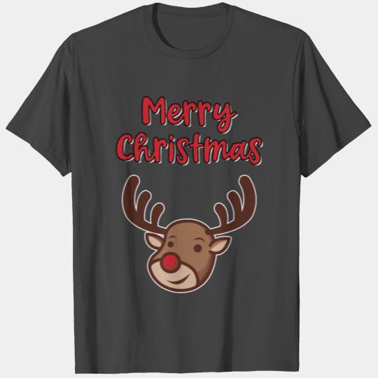 Reindeer Rudolph merry christmas gift idea T Shirts