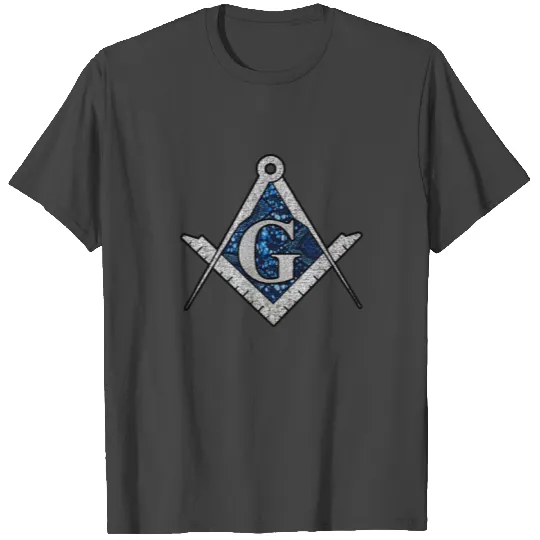 Free Mason Masonic Blue African Print Compass T Shirts