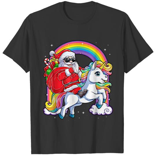 Unicorn Santa Claus Christmas gift idea, XMAS T Shirts