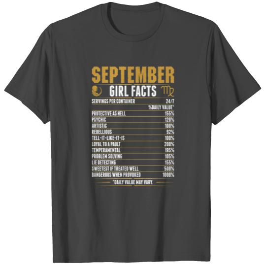 September Virgo Girl Facts T Shirts