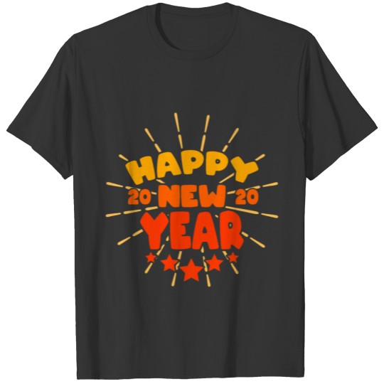 Splash Happy New Year Design T-shirt
