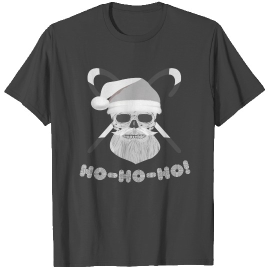 Santa Pirate- Christmas Skull Santa T Shirts