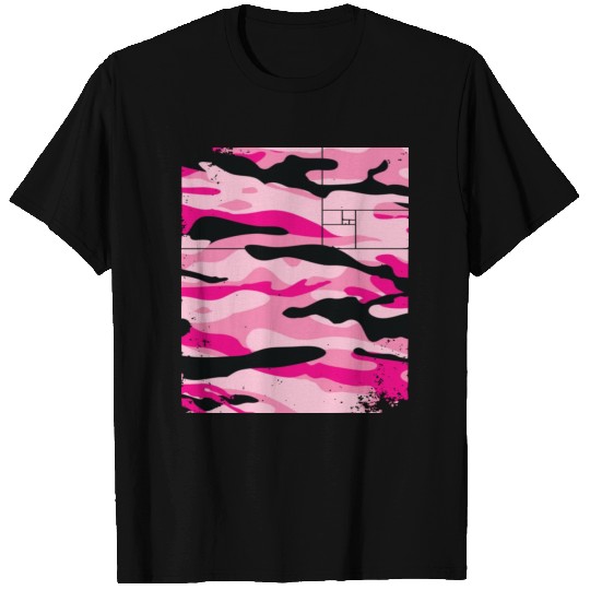 Square camouflage pattern pink T Shirts