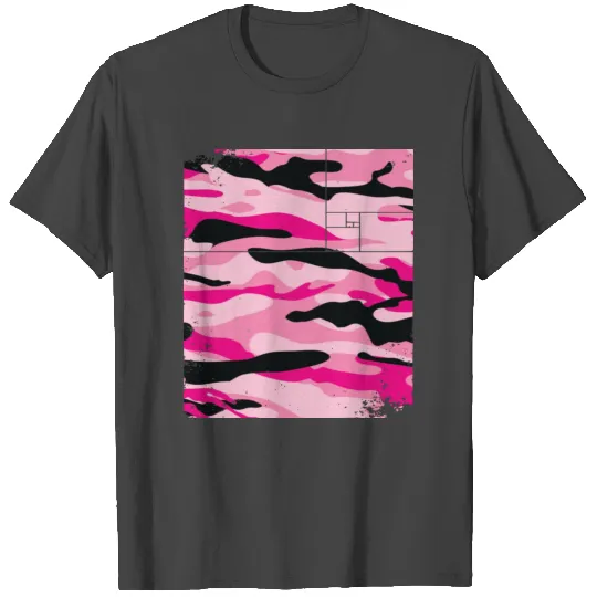 Square camouflage pattern pink T Shirts
