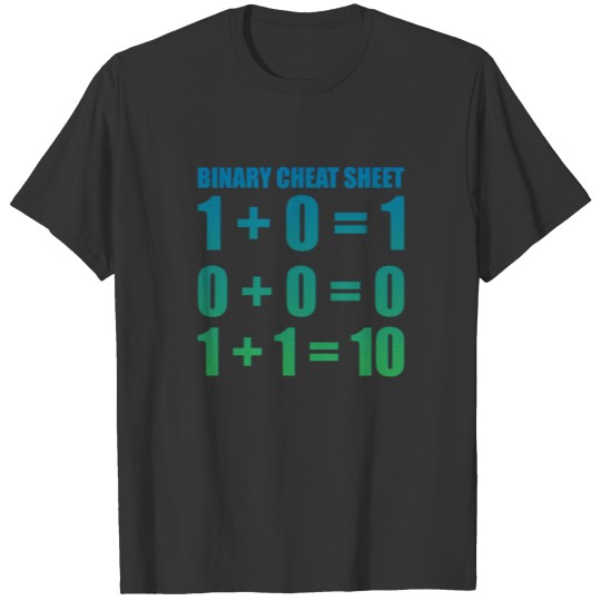 Binary Cheat Sheet Couple Relationship T-shirt