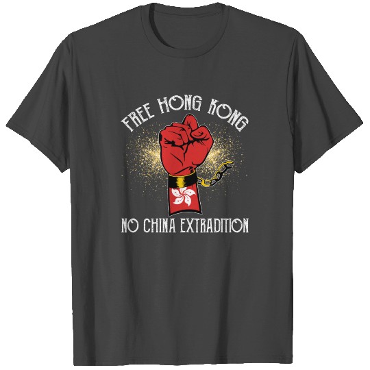 Free Hong Kong No China Extradition T Shirts