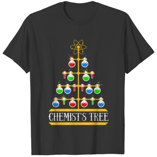 Chemist's Tree Funny Chemistry Christmas Tree T-shirt
