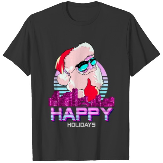 Vaporwave Santa XMAS Funny Humor Happy Holidays T-shirt