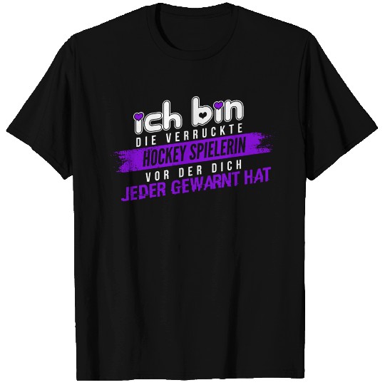 Crazy Hockey Player Warned Gift Purple T Shirts