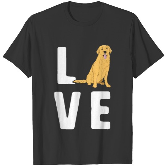 LOVE Golden Retrievers Dog Mama Mom Mother Puppy T-shirt