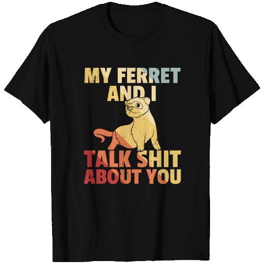 Ferret funny weasel vintage retro T Shirts