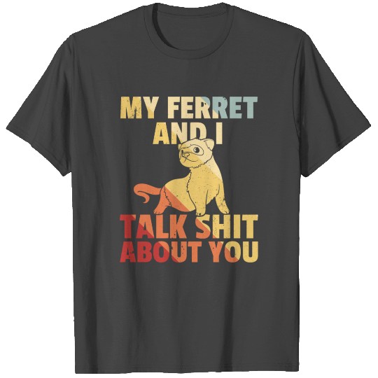 Ferret funny weasel vintage retro T Shirts