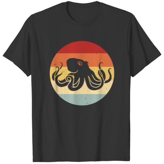 Octopus Squid Kraken Vintage Retro T-shirt