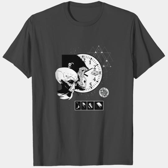 Abstract Alien and Space Monkey T Shirts