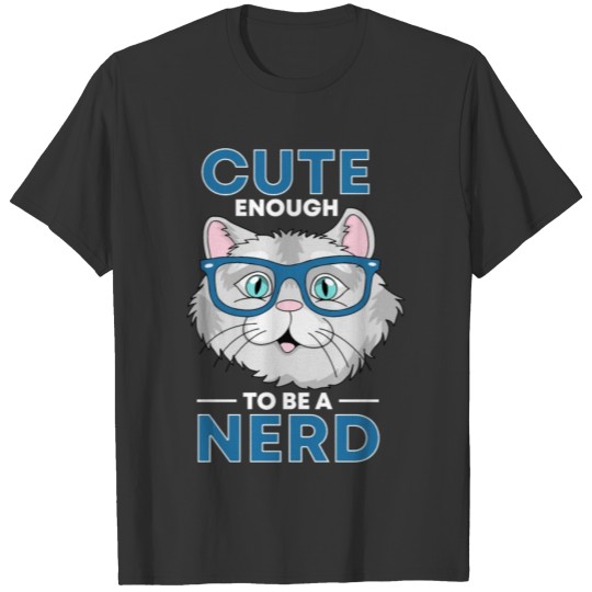 Cute Nerd Cat Pet Animal Lover T Shirts