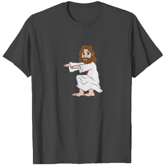Gym Jesus Weightlifting Squat Gift T Shirts