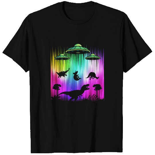 Alien Dino T-Rex UFO conspiracy theory Gift T Shirts