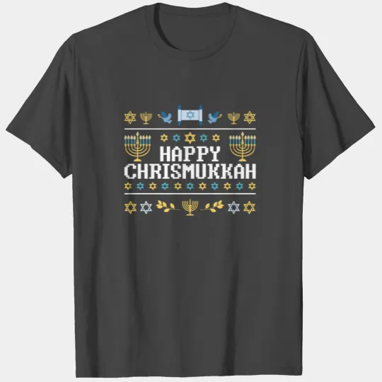 Happy Chrismukkah Jewish Christmas Hanukkah Israel T Shirts