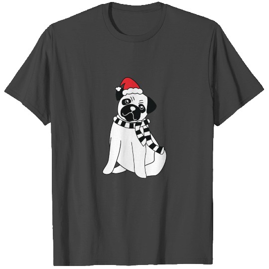 Christmas Pug T Shirts