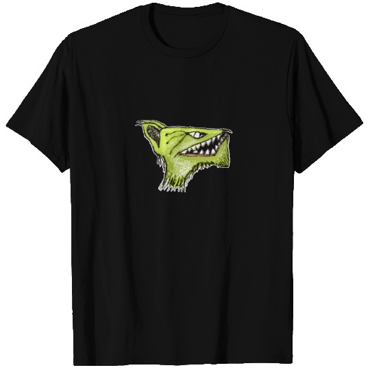 Werewolf Head Creepy Drawing T Shirts