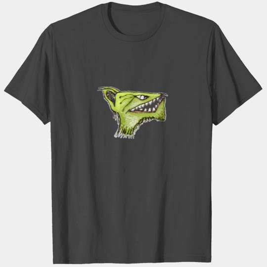 Werewolf Head Creepy Drawing T Shirts