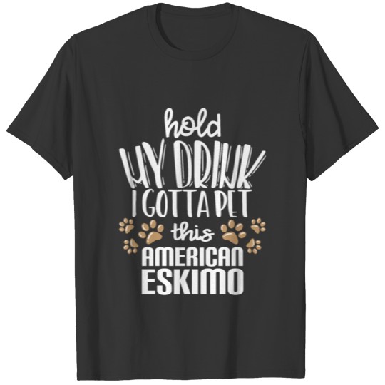 American Eskimo Dog Stroking Gift T-shirt