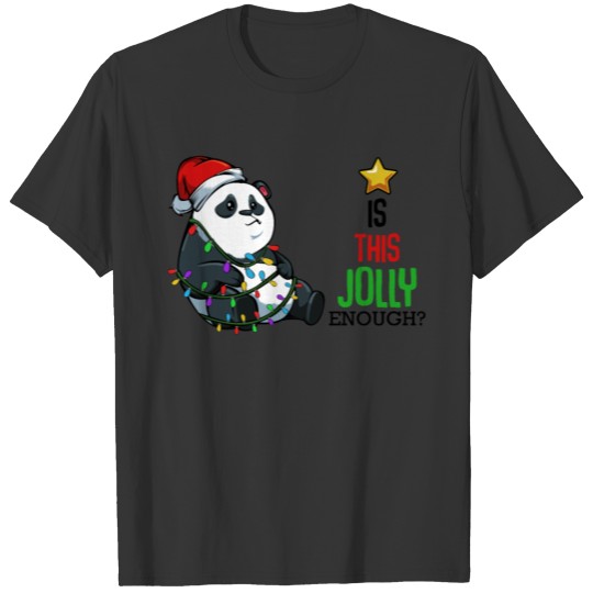 Cute Panda Christmas Funny Sayings T Shirts