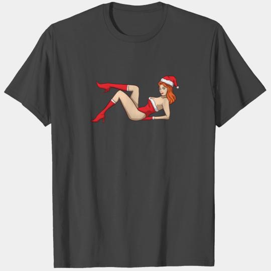 Sexy Christmas Pin Up Girl T Shirts