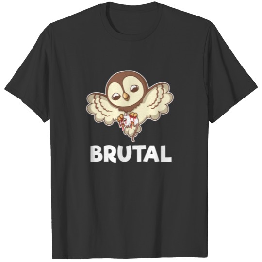 Brutal Owl Violent Bloody Rat Gruesome Graphic Art T-shirt
