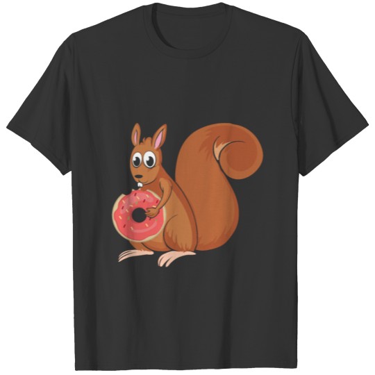 Squirrel Donut Funny Doughnut Rodent Animal T Shirts