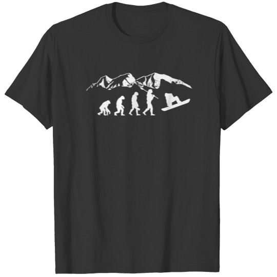 Snowboard Evolution Mountains Snow Winter Holiday T-shirt