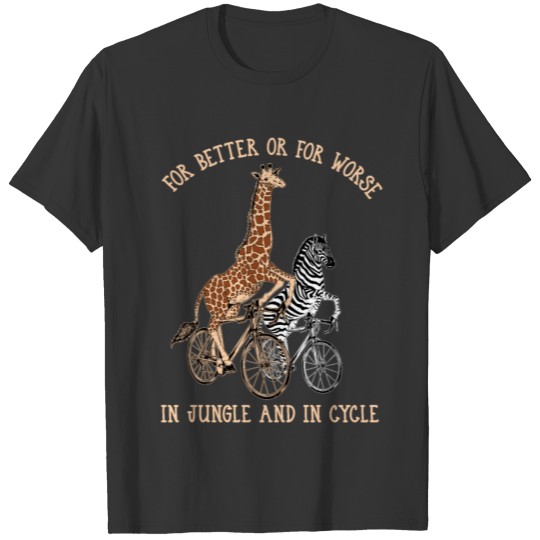 Cycling Zebra & Giraffe T-shirt