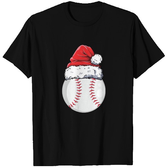 Santa Baseball Christmas T Shirts