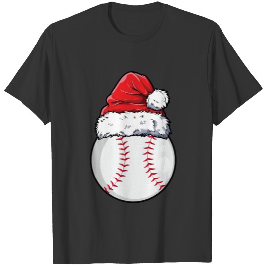 Santa Baseball Christmas T Shirts