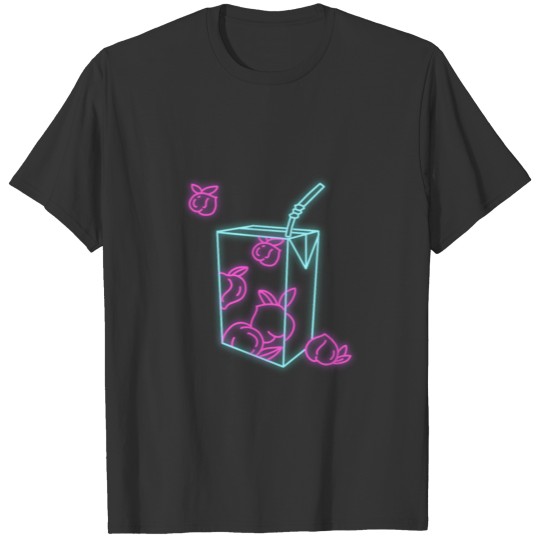 80s Retro Aesthetic Japanese Peach Drink Anime T-shirt