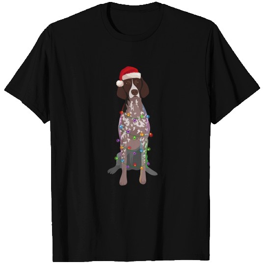 German Shorthaired Pointer Christmas Lights Xmas D T Shirts