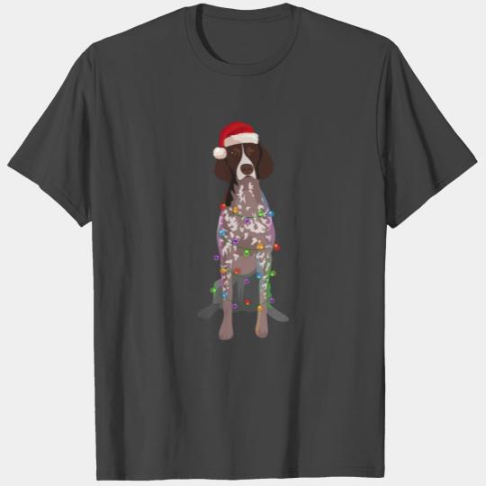 German Shorthaired Pointer Christmas Lights Xmas D T Shirts