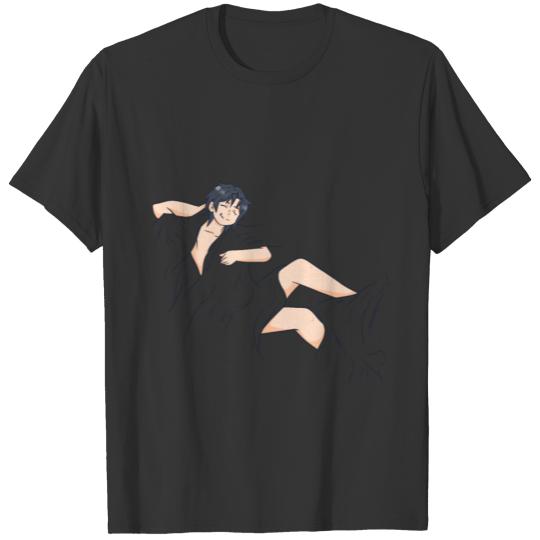 naked man lies with a blanket in bed T Shirts