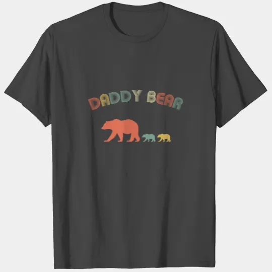 Vintage Retro Daddy Bear with 2 Two Cubs T Shirts