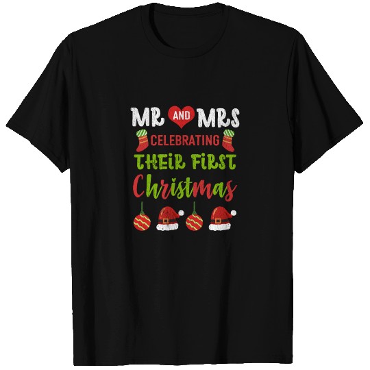 Newlywed Couples Our First Christmas As Mr And Mrs T Shirts