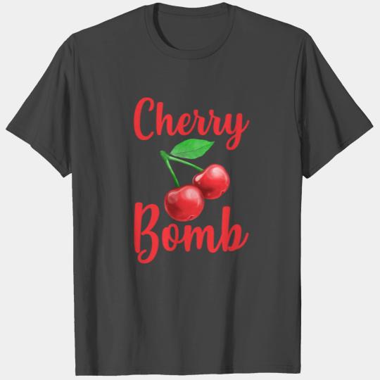 Cherry Bomb Womens Retro 70s 80s Vintage Fun Gift T Shirts