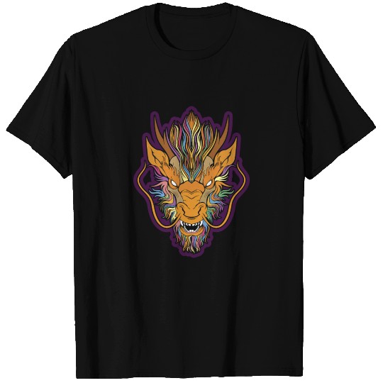 Cool vintage neon chinese Dragon T Shirts