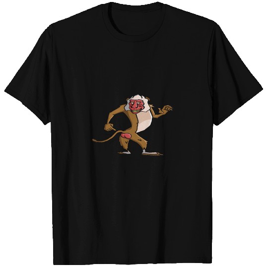 baboon - cheeky funny ape pointing at his butt T Shirts