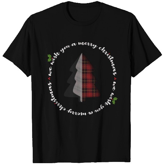 Flannel Christmas Tree T Shirts