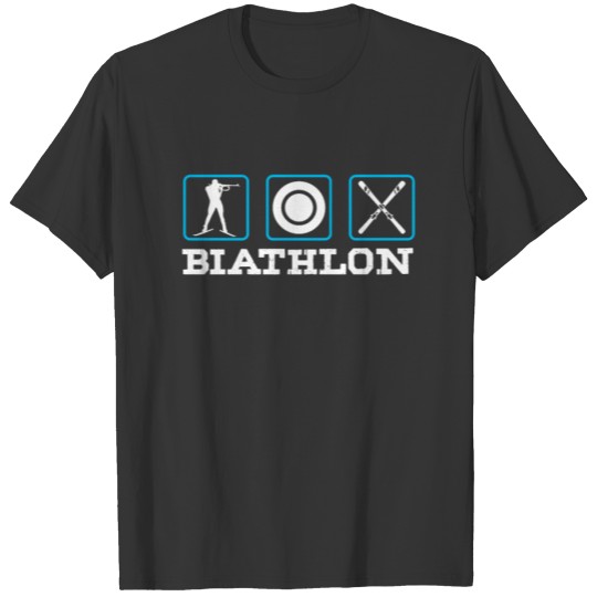 Biathlon Skiing Rifle Shooting Winter Sports Gift T-shirt