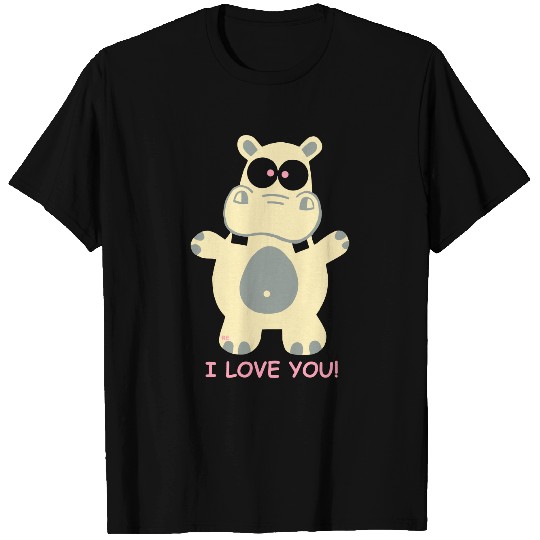I Love you Hippo T Shirts