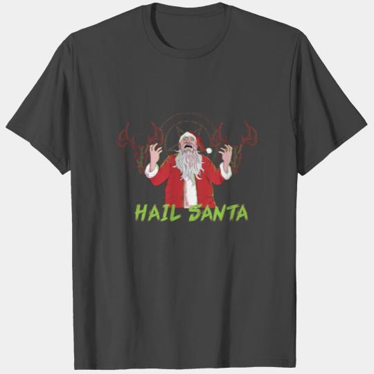 Hail Santa Sleigher Heavy Metal Ugly Christmas Xma T Shirts