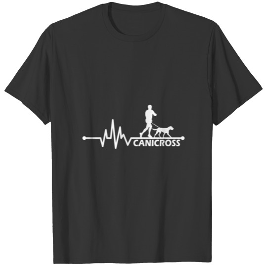 Canicross Dog Running Sport Heartbeat Men Gift T Shirts